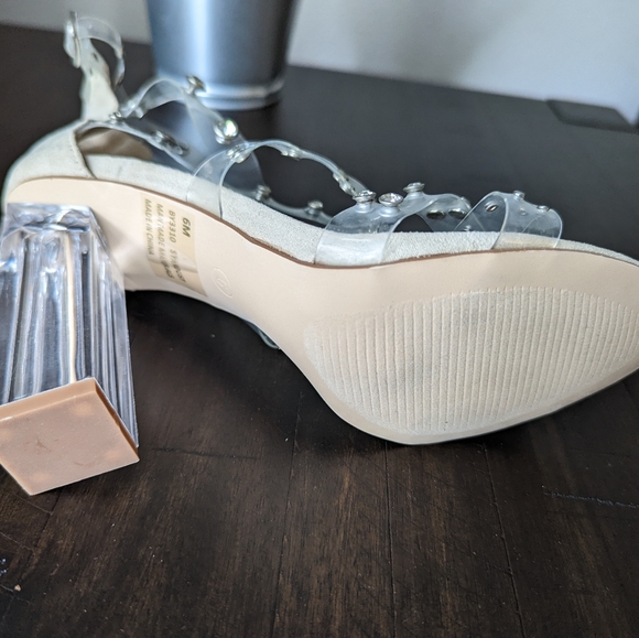 Strappy Rhinestone Block Heel - Picture 5 of 8